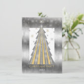 Silver Gold-kerstboom | Snowflakes Kaart (Staand voorkant)