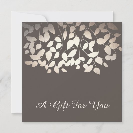 Silver Gold Leaves Salon en Spa Cadeaubon (Voorkant)