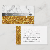 Silver Gold Marble Diamond Coach Visitekaartje (Voorkant / Achterkant)