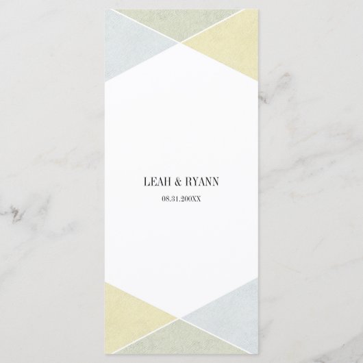 Silver Gold Metal Look Industrial Chic Menu (Dos)