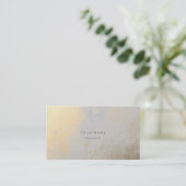 Silver Gold Metallic Abstract Appointcard Afsprakenkaartje (Staand voorkant)