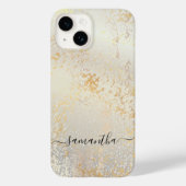 Silver Gold-monogram Case-Mate iPhone Case (Achterkant)