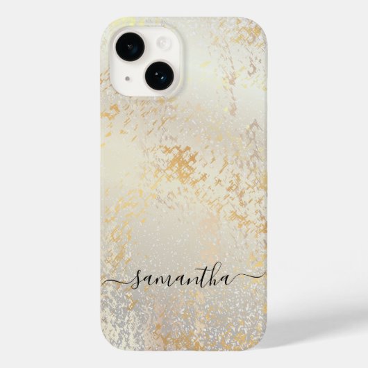Silver Gold-monogram Case-Mate iPhone Case (Achterkant)