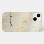 Silver Gold-monogram Case-Mate iPhone Case (Achterkant (horizontaal))