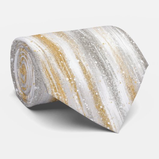 Silver Gold New Year's Stropdas (Opgerold)