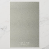 Silver Gold Pearl Snowflakes Winter Wedding Menu (Achterkant)