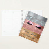 Silver Gold Roos Gouden Glitter 2024 Schoonheidssa Planner (Display)