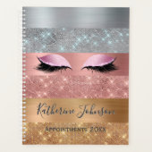 Silver Gold Roos Gouden Glitter 2024 Schoonheidssa Planner (Voorkant)
