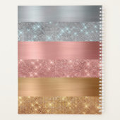 Silver Gold Rose Gold Parties scintillant Stripes  (Dos)