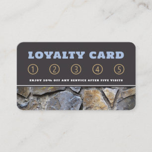 Silver & Gold Slate Effect Loyalty-kaart Klantenkaartje