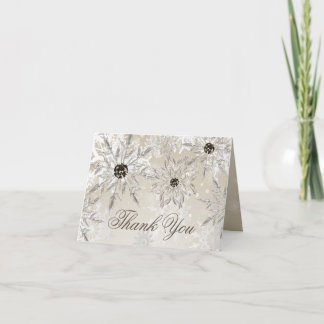 Silver Gold Snow vrijgezellenfeest Hartelijk dank Bedankkaart