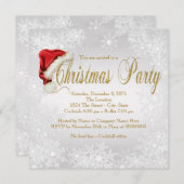 Silver Gold Snowflake Kerstfeest Kaart (Voorkant / Achterkant)