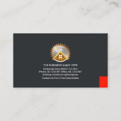 Silver Gold Waves Timer Wood Panel Visitekaartje (Achterkant)