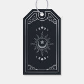 Silver Gothic Tarot Wedding Welcome Gift Labels Cadeaulabel (Achterkant)