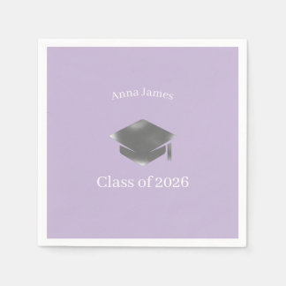  Silver Grad  Cap  in  Dusty  Lavender  Servet