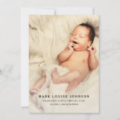 Silver Gradient Nouveau Faire-part de naissance ph (Devant)