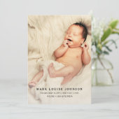 Silver Gradient Nouveau Faire-part de naissance ph (Debout devant)