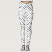 Silver Gradient Polka Dots van Shirley Taylor Leggings (Voorkant)