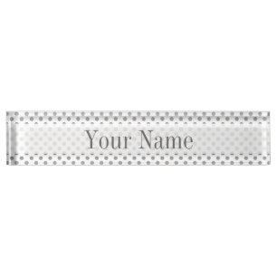 Silver Gradient Polka Dots van Shirley Taylor Naambordje