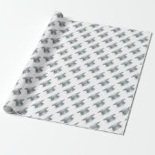 Silver Graduation Cap Cadeaupapier (Uitgerold)