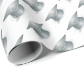 Silver Graduation Cap Cadeaupapier (Rol Hoek)