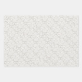 Silver Gray Lace Wedding Inpakpapier Vel (Voorkant 2)