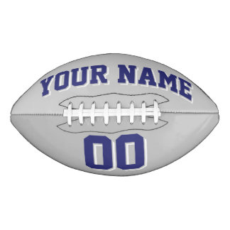 SILVER GRAY NAVY BLUE EN WITTE Football