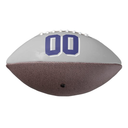 SILVER GRAY NAVY BLUE EN WITTE Football (Gedraaid 270)