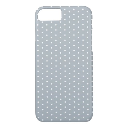 Silver Gray Polka Dot iPhone 7 Case-Mate iPhone Case (Achterkant)