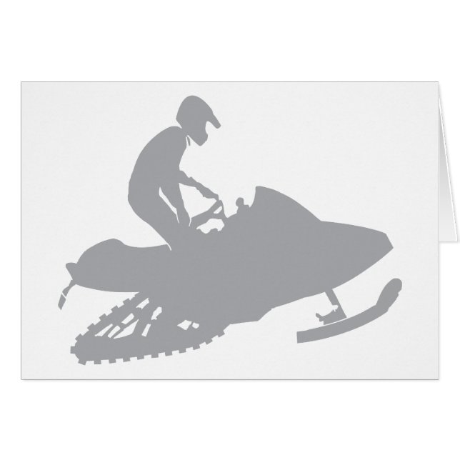 Silver Gray Snowmobiler (Voorkant Horizontaal)