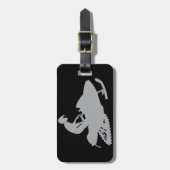 Silver Gray Snowmobiler Bagagelabel (Voorkant verticaal)