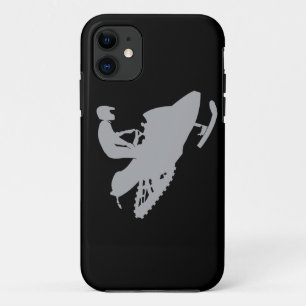 Silver Gray Snowmobiler iPhone 11 Hoesje