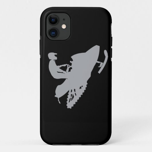 Silver Gray Snowmobiler Case-Mate iPhone Case (Achterkant)