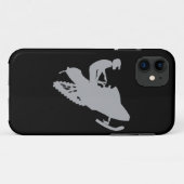 Silver Gray Snowmobiler Case-Mate iPhone Case (Achterkant (horizontaal))