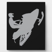 Silver Gray Snowmobiler Fotoplaat (Voorkant)