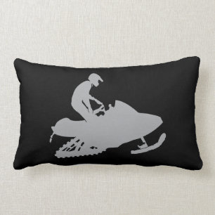 Silver Gray Snowmobiler Kussen