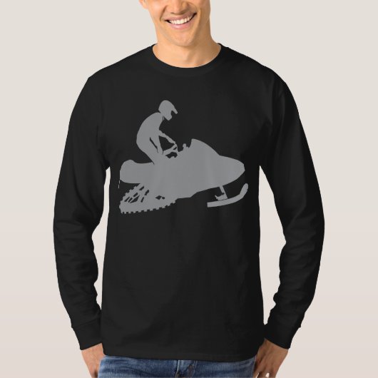 Silver Gray Snowmobiler T-shirt (Voorkant)