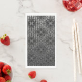 Silver Gray Striped Hollywood Regency Pattern Servet (Insitu)