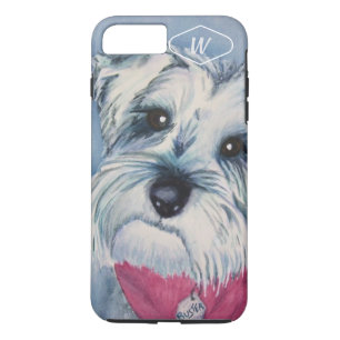 SILVER GRAY SWEET SCHNAUZER 	iPhone 8 PLUS / 7 PLUS HOESJE
