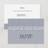 Silver Gray Wedding RSVP Kaartje (Voorkant / Achterkant)
