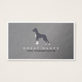 Silver Great Dane Visitekaartjes