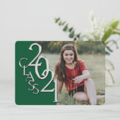 Silver Green 2021 - Invitation de graduation photo (Debout devant)