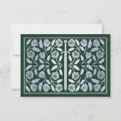Silver Green Medieval Sword Wedding RSVP (Dos)