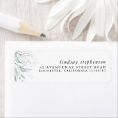 Silver Greenery Elegant Modern Label (Insitu)