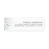 Silver Greenery Elegant Modern Label (Voorkant)