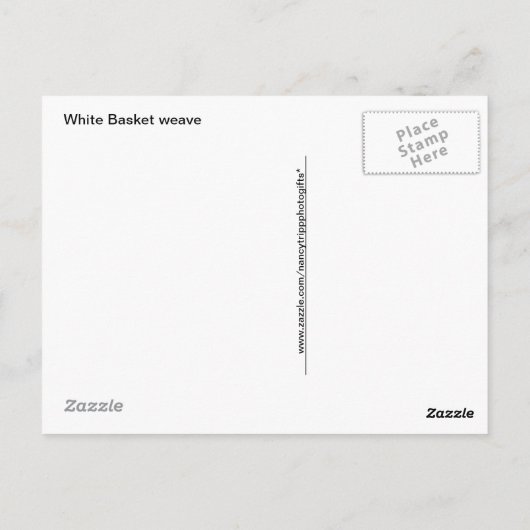 Silver Grey Basket Weave Geometric Pattern Briefkaart (Achterkant)