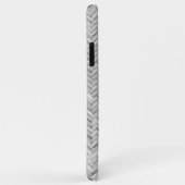 Silver Grey Basket Weave Geometric Pattern Case-Mate iPhone Case (Achterkant/rechts)