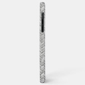 Silver Grey Basket Weave Geometric Pattern Case-Mate iPhone Case (Achterkant/links)