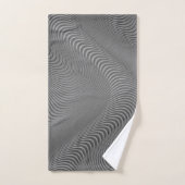 Silver Grey Bath-handdoeken met Abstracte golven Bad Handdoek (Handdoek)