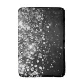 Silver Grey Black Glitter #3 (Faux Glitter) Badmat (Voorkant Verticaal)